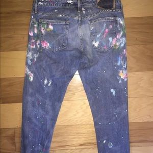 Polo Ralph Lauren boyfriend Astor paint rip jeans